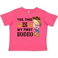 thumbnail image 3 of Inktastic Yes, This is My First Rodeo Cowgirl in Hat and Boots Girls Toddler T-Shirt, 3 of 5