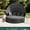 Black, variant on SUNCROWN 4 Piece Outdoor Round Canopy Daybed Black Wicker Patio Furniture Set with Cushions