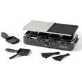 thumbnail image 1 of Starfrit 8-Person Raclette Party Grill, 2-in-1 Die-Cast Aluminum & Cooking Stone, Adjustable Temperature, 8 Spatulas & Dishes, 1300W, Hand Wash, Black, 1 of 7