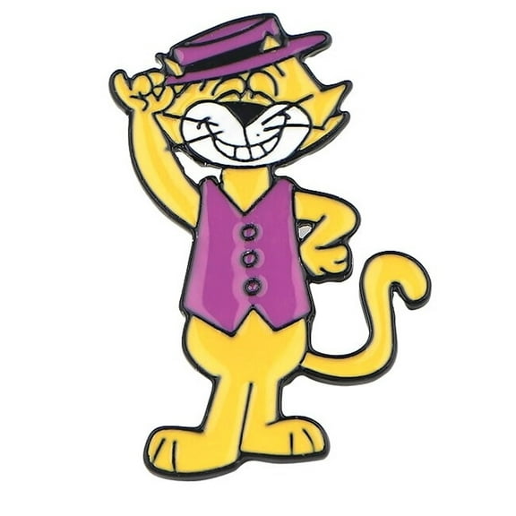 Tom Cat Cartoon Character 1.35 Inches Tall Enamel Metal Pin
