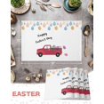 thumbnail image 6 of Easter Placemats Set of 6, Easter Eggs Truck Placemat for Dining Table Decorations, Cute Bunny Place Mats, Spring Table Mats for Kitchen Dinner Seasonal Holiday Party Decor, 6 of 6