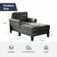 thumbnail image 4 of ijuicy Chaise Lounge Chair, Modern Lounge Chair Indoor, Oversized Comfy Chaise Lounge with Pillow - Drak Gray, 4 of 7
