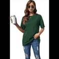 thumbnail image 2 of Camiseta Básica de Corta con Cuello en V Verde XXL, 2 of 5