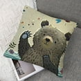 thumbnail image 7 of Cartoon Rhinoceros Animal Blue Outline Throw Pillow Lumbar Insert Cushion Cover Home Decoration, 7 of 7