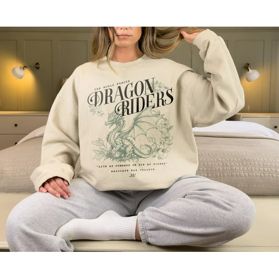 Dragon Rider Sweatshirt | Fourth Wing Sweatshirt Basgiath War College Violet Sorrengail Xaden Riorson Bookish Hoodie Bookish Gift for Her