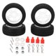 thumbnail image 1 of 4 llantas de goma de 75 mm con forma de estrella de cinco puntas para vehículos todoterreno Wltoys 144001 1/14, color blanco, 1 of 8