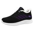 thumbnail image 2 of DLONGLI Women's Diabetic Orthopedic Arch Support Wide Width Winter Walking Shoes Fleece Lined Lace Up Breathable Knit Warm Cushioned Non-Slip Casual Shoes for Cold Weather, 2 of 6