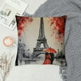 thumbnail image 2 of ARISTURING  Pink and Red Paris Tower Throw Pillow Covers Black White Eiffel Tower Pillow Case Decorative Cushion Covers for Sofa Bedroom Living Room, 2 of 5