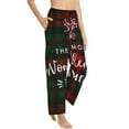 thumbnail image 2 of Junzan Wonderful Time Christmas Women'S Pajama Pants Drawstring Comfy Sleep Bottoms With Pockets, 2 of 9