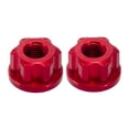 thumbnail image 4 of 2 Tuercas de Eje para Cubo de Rueda de Bicicleta, Pernos de Cubo de Rueda Delantera, Tuerca de Eje Sólida M9 Confiable, Tuerca de Eje con Brida para B Rojo, 4 of 8