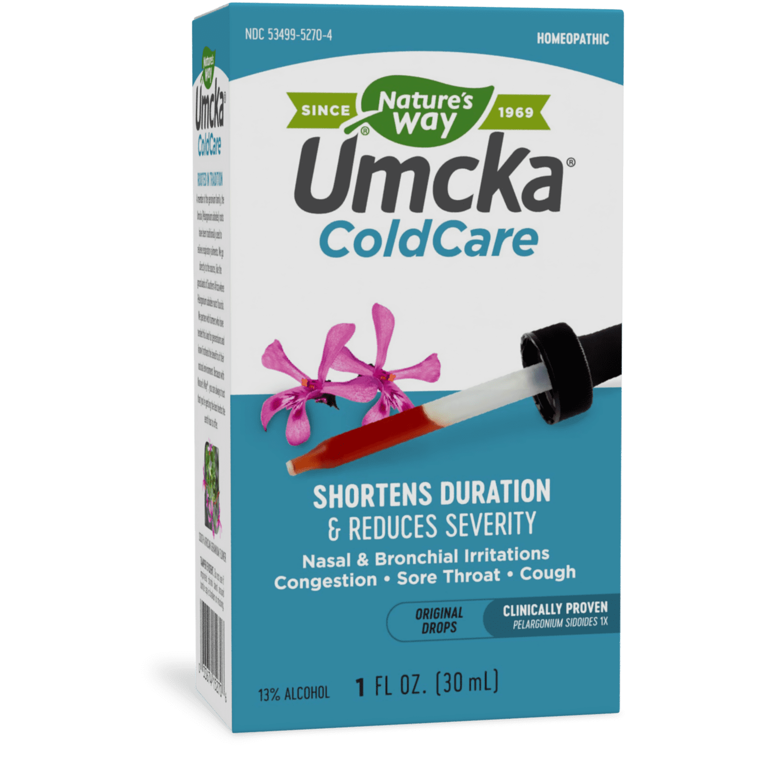 Nature's Way Umcka® ColdCare Shortens Duration & Reduces Severity, Original Drops, 13% Alcohol, 1 Oz