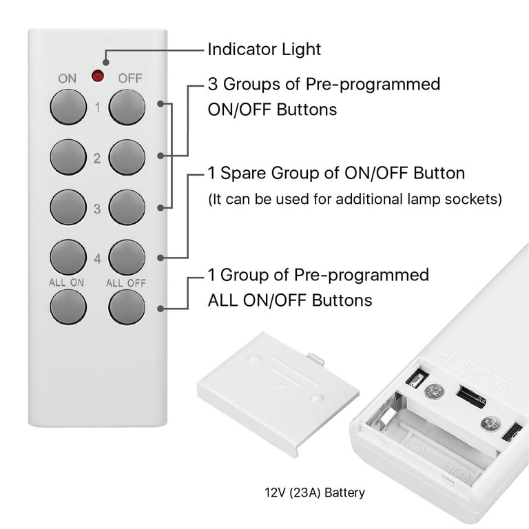 LoraTap remote control wireless light bulb adapter via RF