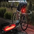 thumbnail image 2 of Paquete de 2 luces traseras para bicicleta de 100 lúmenes, potente luz LED roja para bicicleta, 4 modos Rojo Verde, 2 of 5