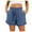 Blue, variant on Hienoo Women's High Waist Pocket Loose Shorts Juniors Ruffle Casual Shorts, Sizes S-XXL