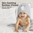 thumbnail image 3 of Toalla para Bebé KeaBabies con Capucha Elefante de Bambú 89x89 cm, 3 of 9