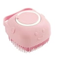 thumbnail image 1 of Cepillo de Baño para Mascotas Silicone Shampoo Rosa con Masaje Dispensador para Perro y Gato, 1 of 9