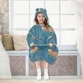 thumbnail image 7 of FORMRS Wearable Blanket Hoodie with Sleeves for Kids Cozy Flannel Sweatshirt, Capybaras Swimming, 7 of 7
