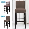 thumbnail image 5 of PiccoCasa 2Pcs Stretch Spandex Bar Stool Covers for Short Back Chair, Light Brown, 5 of 6