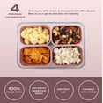 thumbnail image 5 of Cook with Color Pink Portable 4-Compartment Snack Food Storage Container, Portable and Dishwasher Safe with Ice Packs, 5 of 10