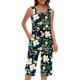 thumbnail image 1 of Conjunto de Ropa de Estar de Mujer Cuello Redondo Impresión Blusa sin Mangas Pantalones Cortos, Pantalones de Cintura Elástica para las Mujeres, 1 of 7