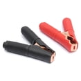 thumbnail image 1 of Soumake 2Pcs Red+Black Car Vehicle Battery Test Alligator Crocodile Clips Clamps Tool, 1 of 1