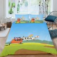 thumbnail image 2 of Monster Bash Conjunto de sábanas temático, trío de piezas, cómodo y amigable con la piel, diseño único, regalo de decoración para el hogar para familiares, amigos y fans,173cm *218cm, 2 of 6