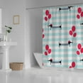 thumbnail image 3 of Coolnut Bath Shower Curtain Liners Dachshund Holding Balloons 60x72in Polyester Waterproof with 12 Curtain Hooks Bathroom Accessories Decoration, 3 of 6