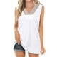 thumbnail image 1 of SAYOO , camisetas sin mangas salvajes a la moda para mujer, chaleco sin mangas con cuello en V y costuras de encaje, camisetas sueltas informales de verano para verano SAYOO  Moda, 1 of 5