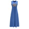 thumbnail image 1 of Vestido de verano para mujer, vestido transpirable con cuello redondo para caminar, regalo de cumpleaños L, 1 of 7