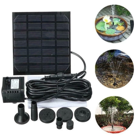 WEISIPU 160L/H Solar Panel Powered Water Feature Pump Garden Pool Pond Aquarium Fountain