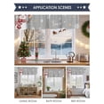 thumbnail image 6 of Christmas Snowman Valances for Windows, 42 x 18in, White Gold Snowflake Branch Bird Gray Rod Pocket Kitchen Valance Curtain Light Filtering Window Treatments for Living Room Bedroom, 1 Panel, 6 of 7