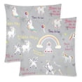 thumbnail image 2 of MKHERT Unicorn Throw Pillowcase Pillow Cover Cushion Couver 18x18 inch, Set of 2, 2 of 3