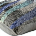 thumbnail image 2 of The HomeCentric Decorative Pillow Cover Pack of 2, 20x20 inch (50x50 cm) Gray, Metallic Sequins and Beaded Sparkly Glitter Cushion Cover, Decorative Pillow Cover, Silk Pillow,, Abstract - Wild Night, 2 of 3