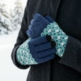 thumbnail image 6 of allydrew Cold Weather Touchscreen Texting Gloves for Women (Set of 2), Blue and Green Floral, 6 of 6