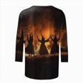 thumbnail image 4 of Godom 2025 Halloween Shirts for Women 3/4 Sleeve Ghost Graphic Tees Festival Tops Crew Neck T-Shirt, 4 of 6