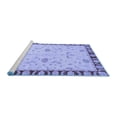 thumbnail image 2 of Ahgly Company Machine Washable Indoor Rectangle Abstract Blue Modern Area Rugs, 2' x 3', 2 of 4