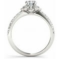 thumbnail image 3 of 1-1/4 Carat T.W. Diamond Flower Shape Single Halo 14kt White Gold Engagement Ring, 3 of 5
