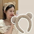 thumbnail image 5 of Cute Non-slip Hair Accessories Bear Ear Cartoon Headband Plush Hair Bands Hair Hoop KHAKI, 5 of 8