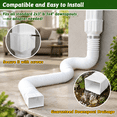 Gutter Color White 2 Pack White 138in Gutter Downspout Extensions with Filter, Flexible ...