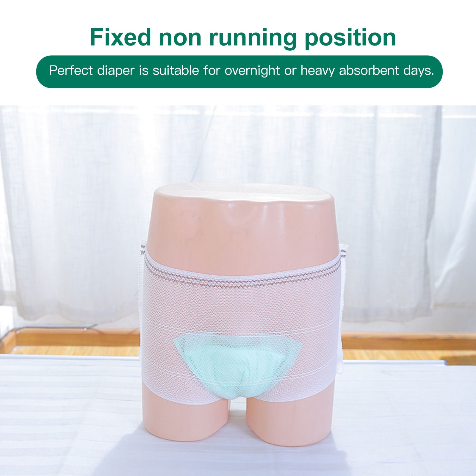 1pc Reusable Adult Diaper Washable Adult Nappy Premium Women Diaper (White)