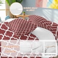 thumbnail image 2 of Cal King 4 Piece Bedding Set Morocco Ethnic Pattern Soft Breathable Duvet Cover and Pillowcase,Modern Geometric on Burgundy Red Duvet Cover Set Washable Bed Sheets for Bedroom Dormitory Guest Room, 2 of 9
