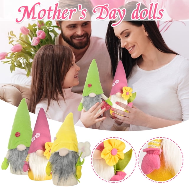 XWSHYW Decoraciones para El Hogar Muñeca de Tela Sin Rostro para Modelo Flores para El Día de La Madre, Regalo de Muñeca de Tela, Bosque Elde