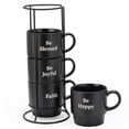 thumbnail image 1 of Juego de tazas de café Signature Housewares, apilables, 15 oz x 4, 1 of 5