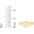 thumbnail image 5 of Floreo 10k Yellow Gold 7mm Two Interlocked Filligree Hearts CZ Openwork Ring, Sizes 4 - 10, 5 of 5