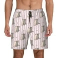 thumbnail image 2 of Picia Heart Cat pattern Mens Swim Trunks with Compression Liner Stretch Beach Shorts Quick Dry with Zipper Pockets No-Chafing Board Shorts-X-Large, 2 of 9