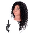 thumbnail image 4 of Cabeza De Entrenamiento De Peluquería, Cabello Esponjoso, Rayita Transparente, Fibra De Alta Temperatura, Cabeza De Maniquí De Cabello Sedoso Para El Hogar Para Peluquería Para, 4 of 7