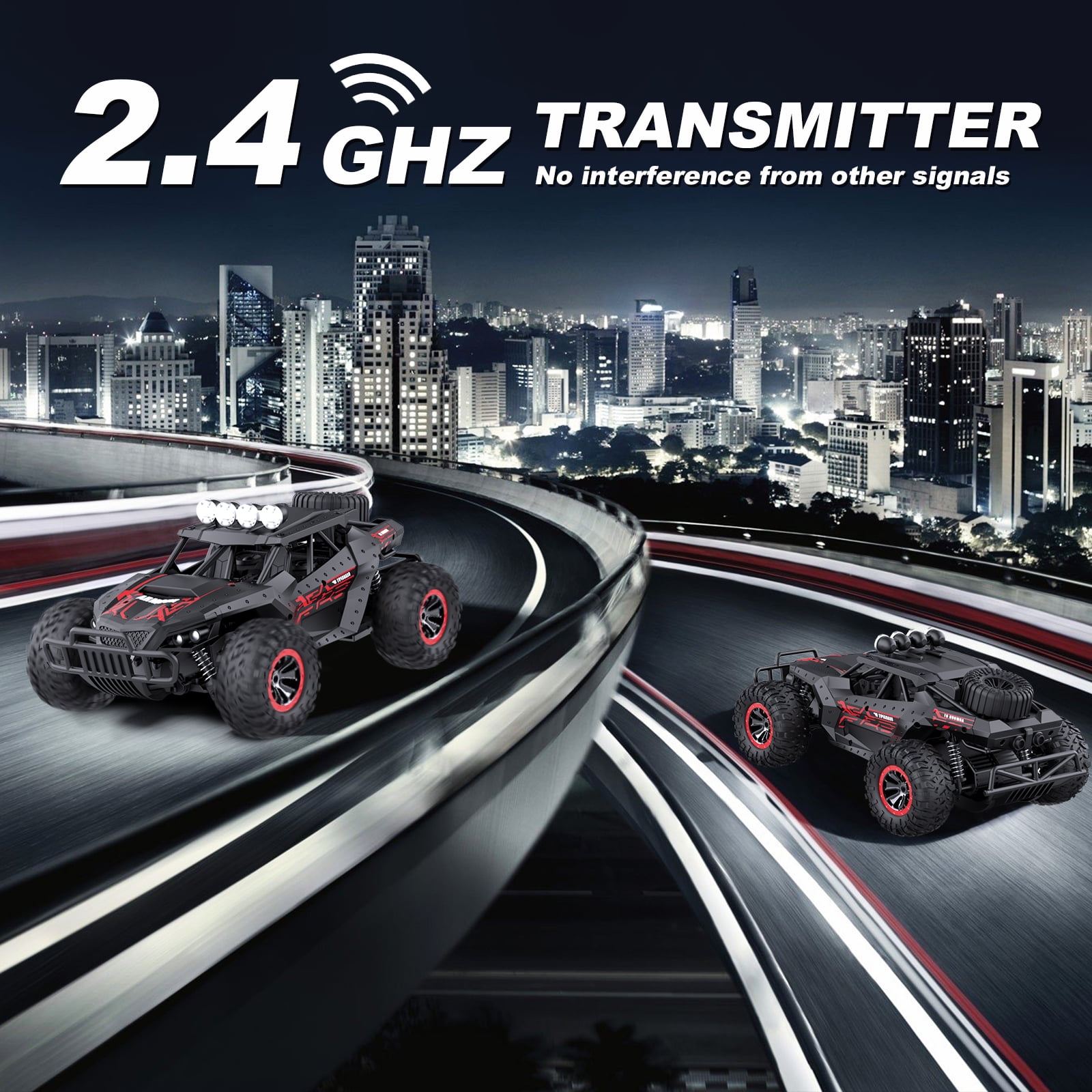 Tech RC 2WD 1:16 Remote Control Car All Terrain Off-Road RC Truck 2.4Ghz Monster Truck