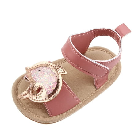 

Kids Flat Soft Rubber Shoes Sandals Non-Slip Summer Walking Sole Shoes