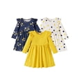 thumbnail image 1 of Conjunto de vestido PATPAT para niña pequeña con lunares florales de 4 a 5 años x3, 1 of 9