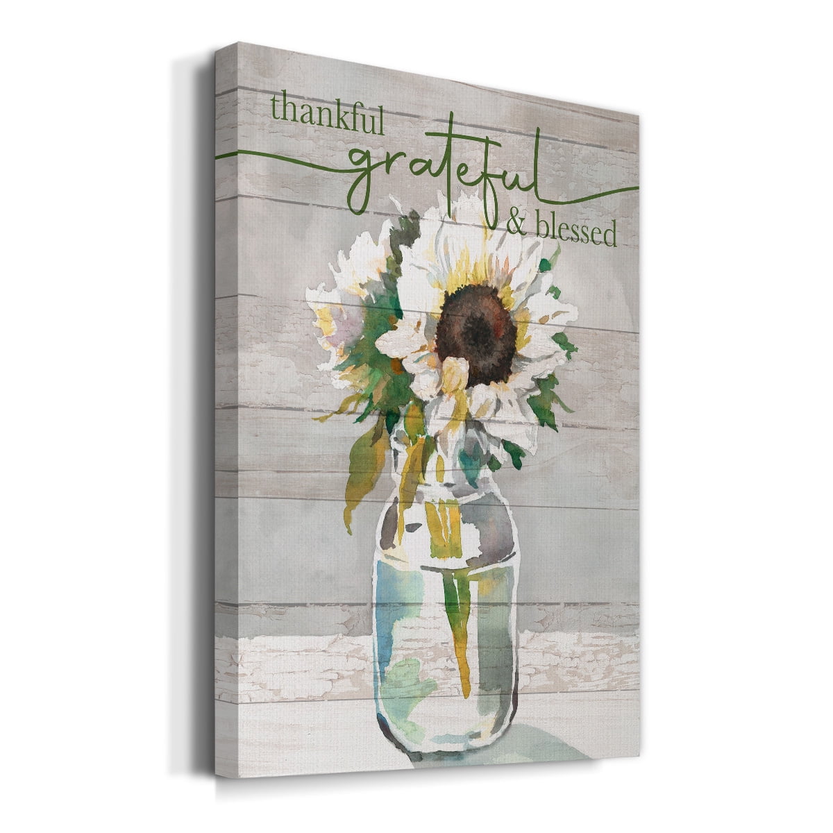 Thankful, Grateful, Blessed Premium Gallery Wrapped Canvas - Ready to Hang